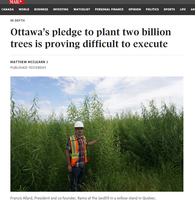 Ottawa’s pledge to plant two billion trees is proving difficult to execute